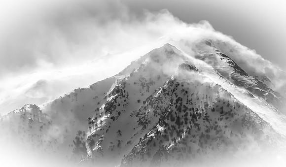 Snow blowing off the top